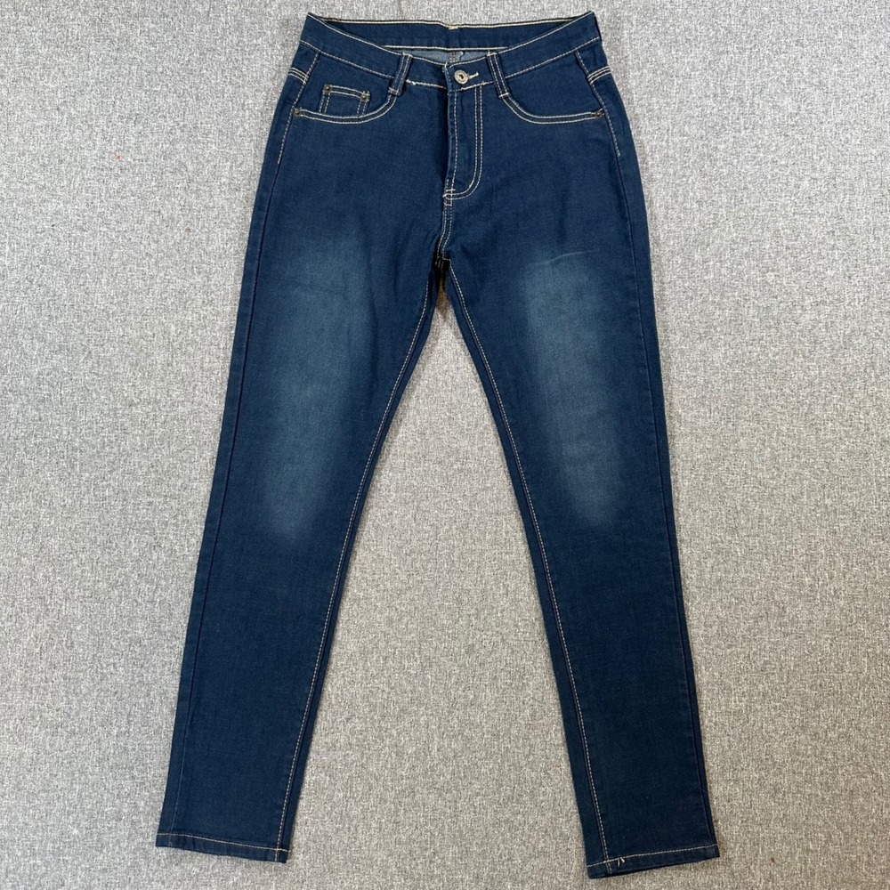 Jag Jeans Women 29 Straight Leg Blue Contrast Stitching Pocket Detail